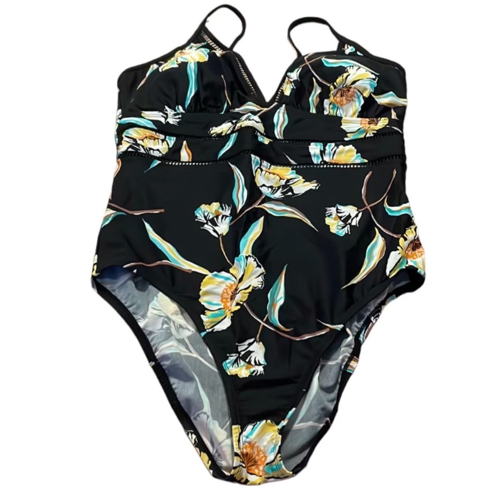 Kona sol floral one piece swim suit SZ XL